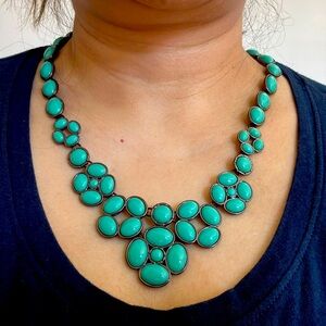 Elegant sea green/ teal Jewelry Set with bracelet.